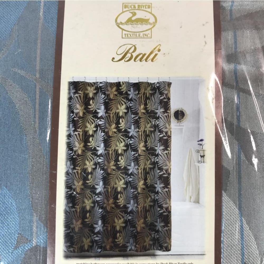 Unisex Bali Shower Curtain Blue Green 72" x 72" New